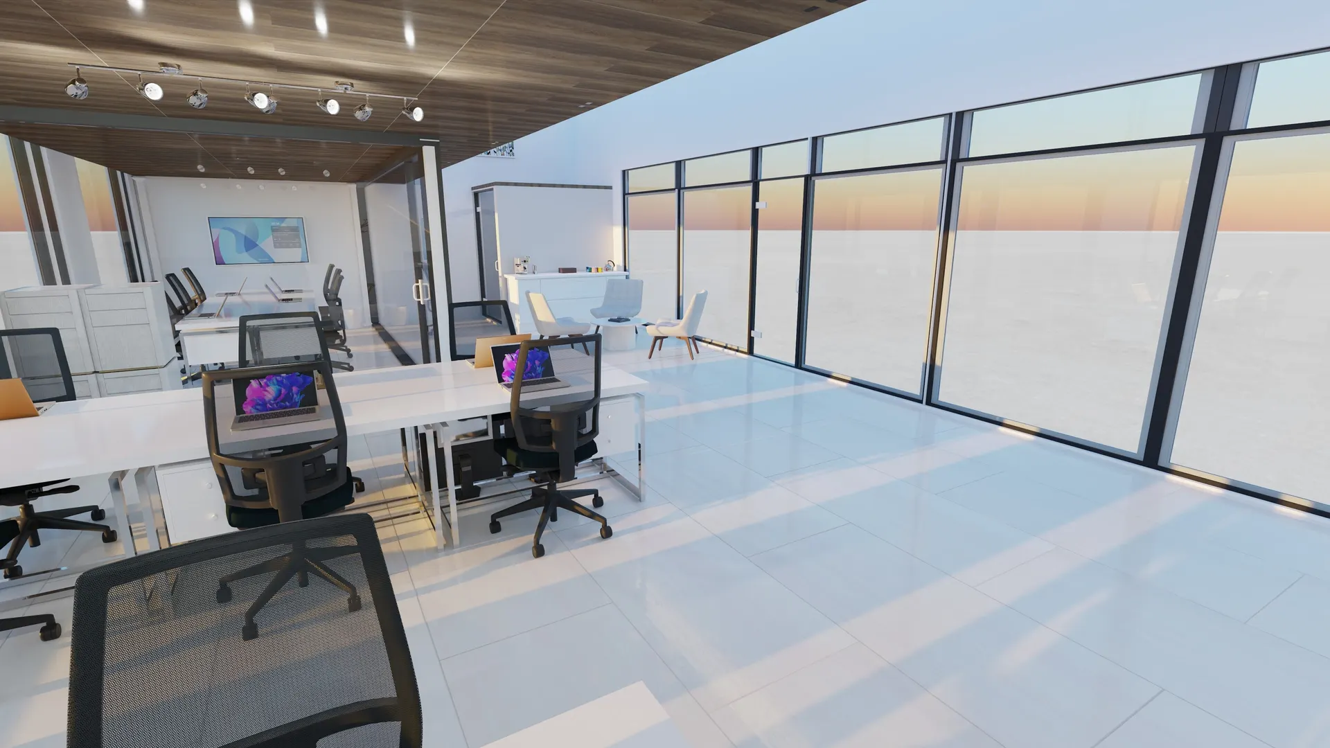 The Artana desk floor at Dukagjini Centre